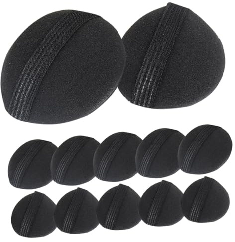VALICLUD 12 Stück Packung Schwarze Haarpolster aus Schwamm für Volumenaufbau und Stylische Frisuren Haarbasis Pads für Frauen zur Einfachen Anwendung und Natürlichem Look