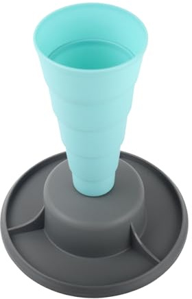 Porta sacchetti per tubazioni, pieghevole, 20,4 x 20,4 x 18,5 cm, contenitore telescopico per ugelli in glassa con 8 tempie, per suggerimenti per decorare torte, da forno per cupcake