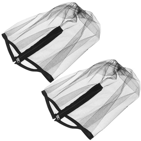 WEKADRIN 2 Stück pack Make Up Schutz Haarnetze Schwarz Leichte Waschbare Schminkhauben für Junggesellinnenabschiede und Boutique Anproben Universelle Passform Sanfter Stoff
