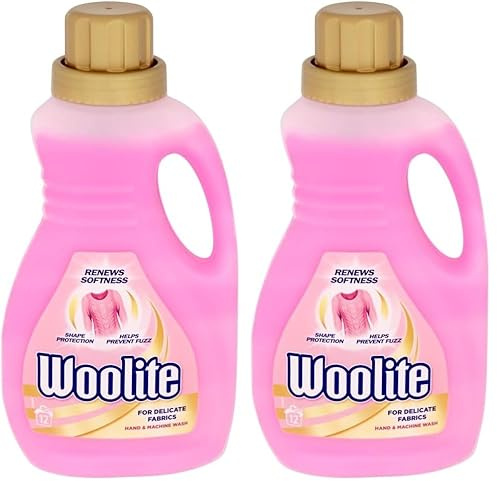 Woolite Laundry Detergent Liquid for Delicates Hand and Machine Wash 12 Washes, 750ml (Pack of 2)
