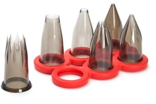 De Buyer - Coffret STARTER : 6 douilles en tritan avec support - 16,5 x 8,5 x 7 cm -, Noir