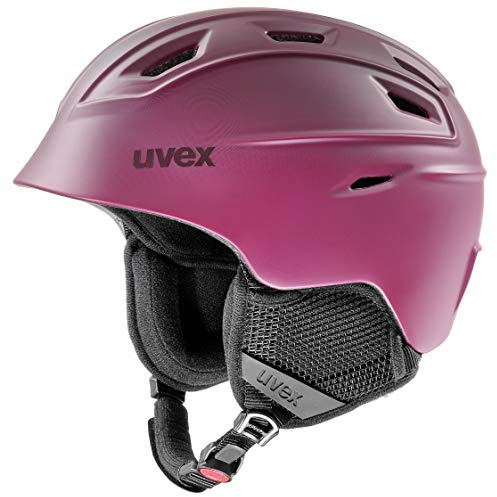 uvex Fierce - Leichter Skihelm für Damen und Herren - individuelle Größenanpassung - wechselbare Innenausstattung - Berry matt - 51-55 cm