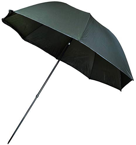 KingCarp - Umbrella 2.5m Round Tilting Waterproof 190T Fabric Dark Green Fishing Brolly with Adjustable Height [25-1241]