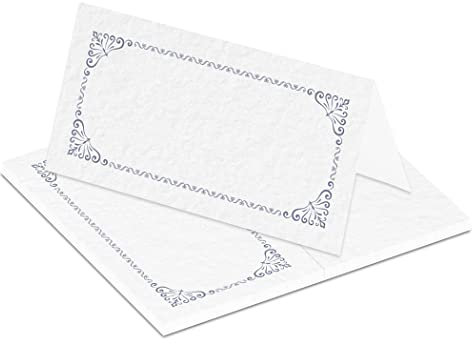 Lot de 20 marque-places - Pour réception de mariage, anniversaire, anniversaire de mariage - Décoration de table vierge pour invités - Placement décoratif - Belle décoration élégante pour fête, dîner,