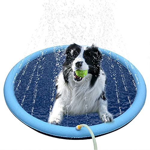 Wasserspiel-Sprinkler für Kinder, für Hunde, Pool, Sommer, tragbar, für Haustiere, 100 cm, zufällige Farbe