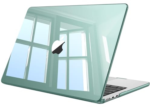 Fintie Hülle Kompatibel mit MacBook Air 13,6 Zoll M5 M4 M3 M2 (2026-2022) A3449 A3240 A3113 A2681, Ultradünne Hartschale Schutzhülle Snap Cover Kompatibel mit MacBook Air 13, Nachtgrün