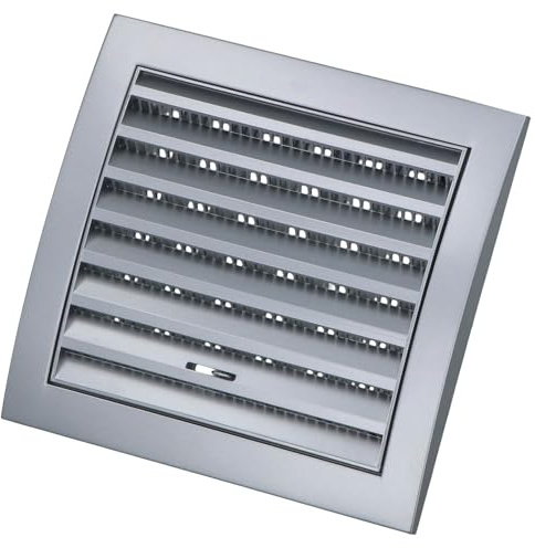 KOTARBAU® Griglia di ventilazione 150 x 150 mm, Chiudibile, Griglia di aerazione in plastica con protezione contro gli insetti, Griglia di chiusura, Griglia a lamelle satinate, Rettangolare, Griglia