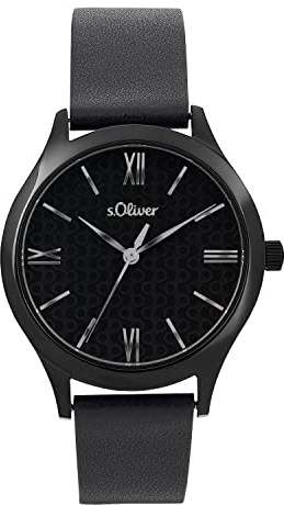 s.Oliver Armbanduhr Damen Quarzuhr Analog, mit Leder/Nylon Armband, Kommt in Uhren Geschenk Box