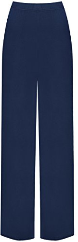 SXME MIGHT SAY Pantalon large bleu marine pour femme Le meilleur pantalon Palazzo du Royaume-Uni, bas ample en crêpe, parfait pour le bureau ou les sorties en jersey, culotte évasée intelligente