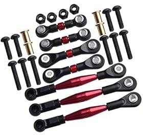 Aluminium Anti-Thread Tie Rods Turnbuckles For Tamiya RC GF01 / TL01 Upgrades - Red