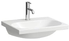 LAUFEN Lua Aufsatz-Waschtisch, 1 Hahnloch, ohne Überlauf, 550x460mm, H8160824001561, Farbe: Weiß mit LCC