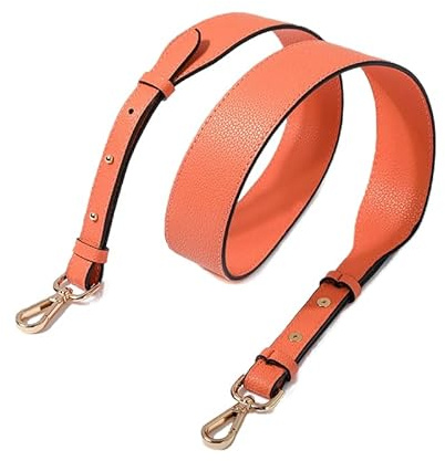PTNKUIIY 106-110cm Verstellbarer Taschengurt Schultergurt Für Taschen, 3,8 cm breiter Universal Ersatz Schultergurt Umhängegurt Leder Tragegurt für Handtasche Schulterriemen Taschen Zubehör -Orange