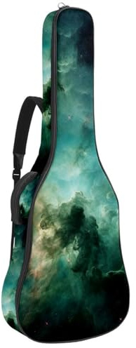 Tasche für Akustikgitarren, große Universal-Gitarrenkoffer passend für 40/41/42 Zoll für Mann und Frau, wasserdichte Gitarren-Gigbag mit gepolstertem Schutz, mehrere Taschen, Gitarren-Rucksack, Grüne