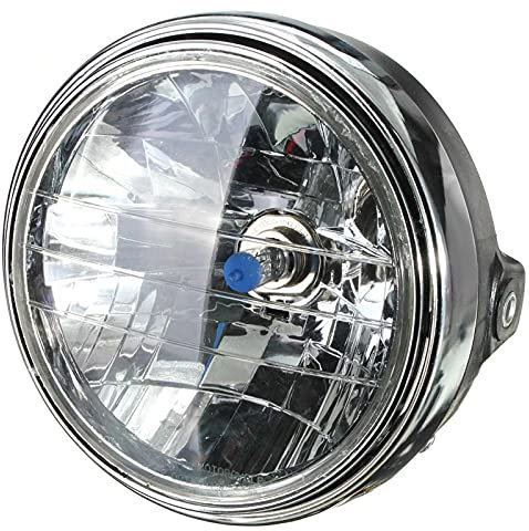 AYKANING Motorrad Hauptscheinwerfer,Motorrad Scheinwerfer 7 35W Universal Motorrad Runder Scheinwerfer H4 Lampe Birne Klarer Linsenkopf Lampe Passend Für Suzuki