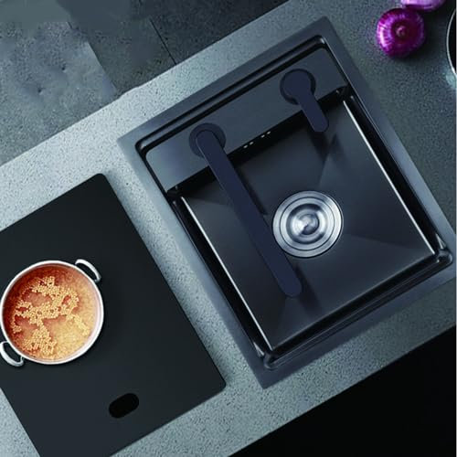 Fregadero cocina 1 seno，fregadero de restaurante de acero inoxidable，fregadero plegable camper，lavabo portatil，Con grifo plegable y tapa, adecuado para cocina, RV, bar, exterior, restaurante, lavadero