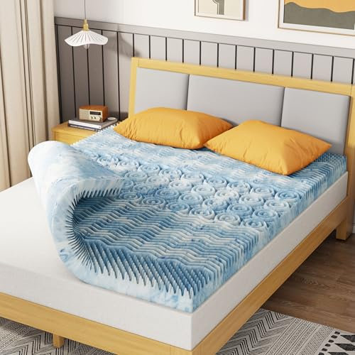 MOLPHIT Matratzen Topper 90x200cm, 7 Zonen Matratzentopper 90x200cm aus Gel kaltschaum, 7.5cm Höhe- Öko-TEX Zertifiziert, Matratzenauflage Ohne Bezug für Boxspringbett Wohnwagen Schlafsofa