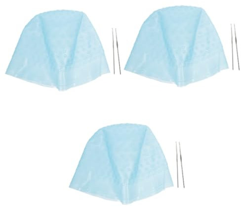 Beavorty 3 Set berretto per cuffia decolorante per berretto colorante per Cappello per colpi di sole cappello per tinta tappi coloranti per