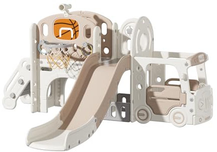 Lnhcrbs Scivolo Da Giardino per Bambini, Scivolo per Bambini Adatto Ad Attività Sia All'Aperto Che Al Chiuso, con Binocolo, Scivolo per Bambini Da Casa Interno in Polietilene Ad Alta Densità