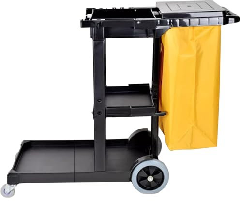 Reinigungswagen Reinigungswagen, multifunktionaler Hotelwagen, Stabiler Stand, 3 Ablagen, Hausmeisterwagen, einfach zu montieren