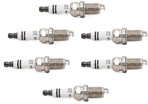 KFJFDHES Iridium-Platin-Zündkerze, Taschenlampe, K6RTIP, kompatibel mit Kerze, PFR6B, Champion RC8WYP4, Denso IK20TT, for F5DP0R Zündkerze Solides Terminal(6 Pieces with Box)