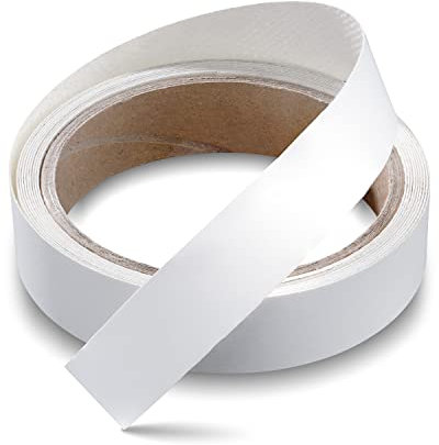 FAKILO Cinta de melamina blanca de 5/8 pulgadas x 10 pies, fácil aplicación, cinta adhesiva para planchar en el borde, para reparación de muebles, madera contrachapada
