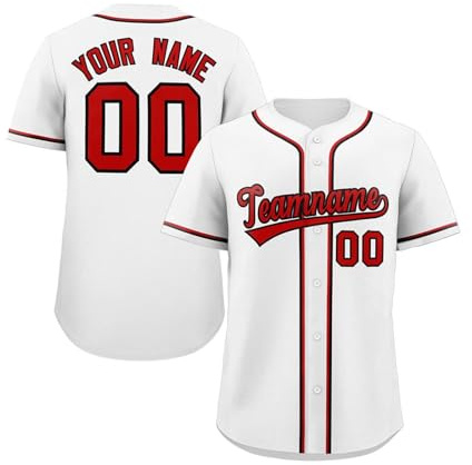 KONG JIMFAN Personalisiertes American Baseball Trikot,Football Kostüm Erwachsene/Kinder Unisex Lose Atmungsaktiv Fußballtrikot mit Eigenem Namen Nummer & Logo,Teamtrikot für Mannschaften
