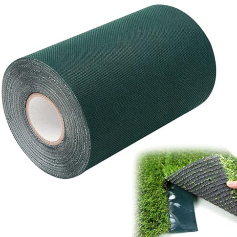 WEFHEF Nastro Adesivo per Erba Artificiale da 15 cm x 10 m,Nastro per Cuciture in Erba Artificiale Verde,Nastro Autoadesivo per Tappeti Erbosi per Posa Erba da Giardino Balcone