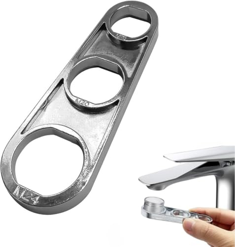 Heyumybit 6 Größen Wasserhahn Perlatoren Schlüssel,Strahlregler Mischdüse,Luftsprudler Serviceschlüssel,Bubbler Schlüssel für Anpassung Wasserflusses M16/M18/M20/M22/M24/M28