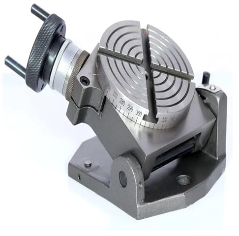 Rotary Table 4inch/100mm Horizontal Vertical Rotary Table 4-Slot Rotary Table for Milling Machine MT-2 Rotary Table for Milling for DIY Use