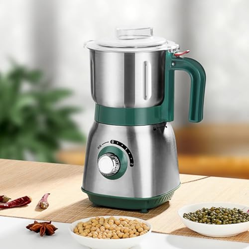 Amhuui Moulin De Cuisine Multifonctionnel, Moulin À Grains 500 W, Équipé De Lames Amovibles en Acier Inoxydable, pour Moudre du Café, des Épices, des Haricots, des Céréales Et des Noix