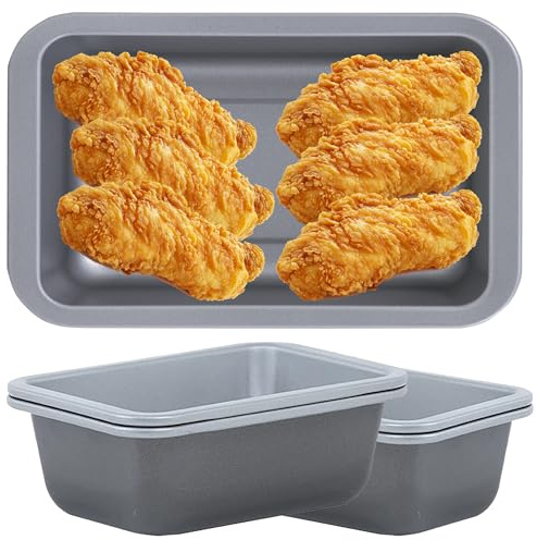 Air Fryer Rectangular Dishes Mini 16.5cm Non-Stick Low Carbon Steel | For Cooking, Roasting & Baking
