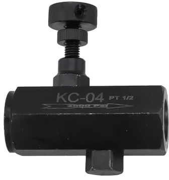 Opatiny Hydraulisches Rückschlagventil KC-02030406, 60 x 25 x 25 mm, Karbonstahl, schwarz, für Hochdruck- und Durchflusskontrolle, pilotbetrieben, langlebig und effizient