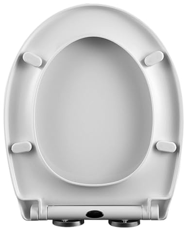 Giural 44x37CM,Sedile WC Copriwater Universal, in PP, Tavoletta WC O Forma, Chiusura Ammortizzata, con Sgancio Rapido A Un Pulsante, Coperchio Water Fissaggio Superiore, A Forma di O