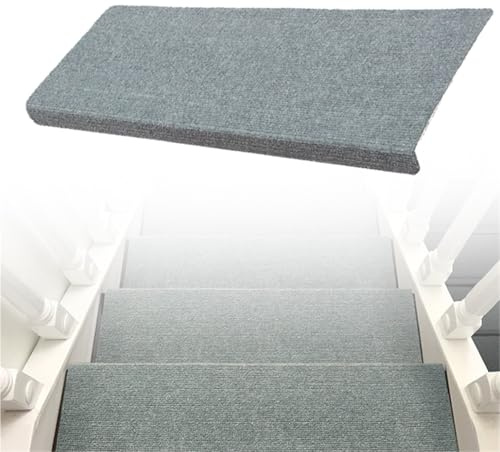 Genérico Stair treads Peldaños De Escalera con Alfombra De Nariz Redondeada, De Madera con Respaldo Autoadhesivo, Cubierta De Escalón con Nariz Redondeada(4 pcs,L W 24cm x 80cm)
