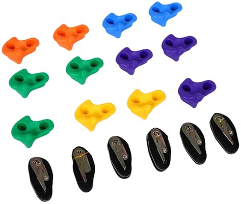 Juego de 12 Soportes Vibrantes para Escalada en Roca para Diversión en Interiores y Exteriores para Niños, Sala de Juegos, Casa en el árbol, Hecho de Plástico Duradero