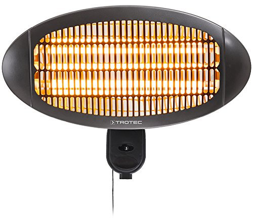 TROTEC Stufetta a raggi infrarossi IR 2000 S Stufa (2.000 Watt) faretto riscaldante al quarzo, ideale per terrazze
