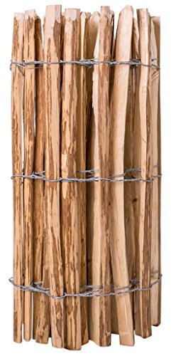 Festnight Staccionata in Legno di Nocciolo 60 x 500 cm/90 x 500 cm/120 x 250 cm/150 x 250 cm per pianti da giardino