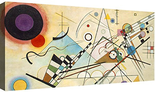 canvashop Quadri Kandinsky Composizione VIII 100X50 Cm | Quadro Moderno Soggiorno, Stampa Su Tela Canvas, Da Parete, Arredo Casa Arte