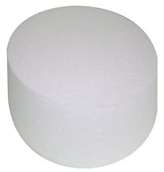 Generico Disco Polistirolo Base torte Alzata per torte in polistirolo. Bianco Neutro. Altezza 7,5cm Diametro 50cm.