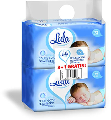 LULA Feuchttücher mit PANTENOLEM 72pcs 3pcs + 1pcs gratis
