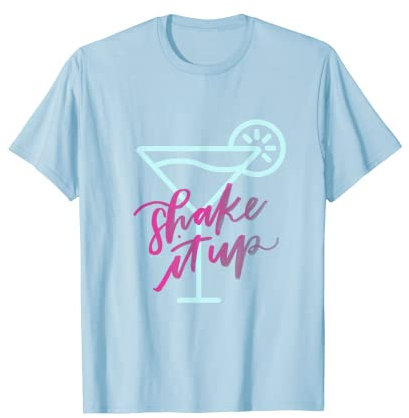 Shake It Up Martini Glass Cute Happy Hour Bar Drinking Shirt T-Shirt
