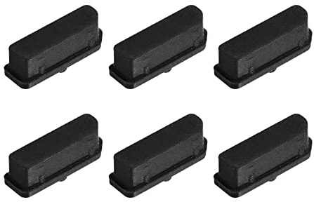 Rebower DP Anti Dust Plug Port Dust Silicone Covers Caps Stoppers, [for TV, PC, Laptop Ethernet] - Black/6pcs