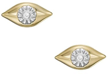 Fossil Damen Edelstahl oder Semi-Edelstein mit Lock Back Verschluss Ohrringe