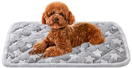 MoonxHome Hundekäfig-Matten, wendbar, weiches Plüsch, Haustierbett für Hunde und Katzen, 60 x 40 cm dicke Matte, ideal für 60 cm große Kisten