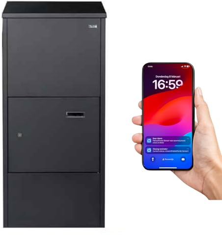 Smart PackPanda®, Boîte aux lettres avec application, boîte à colis XXL, convient aux lettres et aux colis, recevez une notification à chaque livraison, etc.