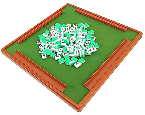 BESTonZON Mini Mahjong Set Zum Reisen Kleines Tischspiel Mit Mahjong-Requisiten Aus Hochwertigem Material Gefertigt Für Entspannung Und Logisches Denken Geeignet
