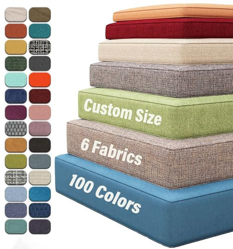 Aocase Custom Size Outdoor Bench Cushion Waterproof Garden Bench Cushions - 2/3/4 Seater Long Pad with Removable Cover & Non-Slip Design for Patio Lawn Porch Swing Garden Window Seat (3CM)