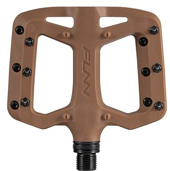 Funn Taipan S Fahrradpedale aus Glasfaserverstärktem Thermoplast mit 9/16-Zoll-CrMo-Achsen für MTB/BMX/Urban/Gravel, Geeignet für Jugendliche, Kinder und Junge Fahrer (Braun)