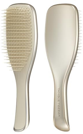 Tangle Teezer Ultimate Detangler Hairbrush - For Wet & Dry Hair - Detangling Brush For All Hair Types - Two-Tiered Teeth Reduce Breakage & Eliminate Knots - Champagne Gold Chrome Finish