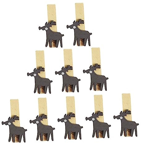 Mikinona 30stücke Bunte Holzklammern Weihnachten Kleine Holzklammern Fotoclips Mit Rentier Motiv Für DIY Bastelzubehör Kartenhalter Memo Clips Und Fotoaufhängung Geschenkdekoration